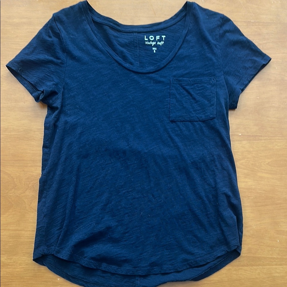 LOFT Blue Short Sleeve T-Shirt